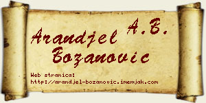 Aranđel Božanović vizit kartica